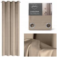Gotowa Zasłona Velvet Zasłony na Przelotkach 140x250 Welurowa Beż Piaskowy