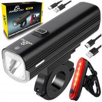 Велосипедный фонарь передний задний светодиодный передний задний фонарь перезаряжаемый 2x USB