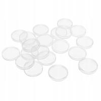 20x Okrągłe akrylowe kapsułki do przechowywania monet Pojemnik na monety 38,6 mm