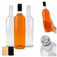 10шт стеклянные бутылки монополия 1L для самогона настойки вина виски винтовые крышки