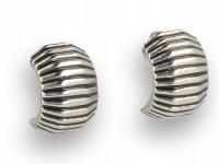 Клипсы для ушей, серебряные перфорированные
