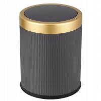 KOSZ NA ŚMIECI ŁAZIENKOWY DO ŁAZIENKI TOALETY WC SZARY ZAMYKANY DUŻY 10 L