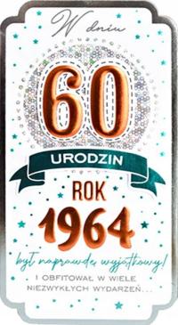 Открытка для 1964 года рождения на 60 день рождения подарок на 60 лет PM351