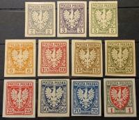 POLSKA Fi 55-65 (*) 1919 Orzeł na tarczy heraldycznej (10)