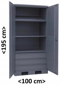 SZAFA METALOWA NARZĘDZIOWA WARSZTATOWA DWUDRZWIOWA SPI-10/3S/3D