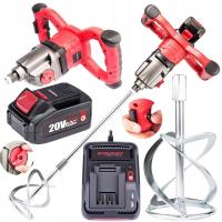 MIESZADŁO AKUMULATOROWE Bezszczotkowe DO ZAPRAW FARB +Akumulator 6.0Ah