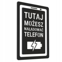 Tutaj Możesz Naładować Telefon - naklejka 15x22.5 cm