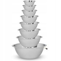 Miski kuchenne duży zestaw 8 sztuk metalowe na sałatkę ciasto przekąski