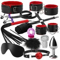 НАБОР БДСМ НАРУЧНИКИ КНУТ КЛЯП АНАЛЬНАЯ ПРОБКА КОЛЬЦО НАКЛАДКА ОШЕЙНИК ПОВОДОК..