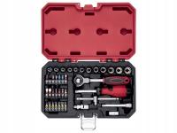 Klucze nasadowe Bity Grzechotka Obrotowa Zestaw 1/4 cala 39 ele. PARKSIDE