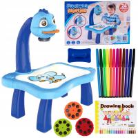 PROJEKTOR DO NAUKI RYSOWANIA Z LAMPKĄ RZUTNIK DUŻY 12 PISAKÓW 24 WZORY