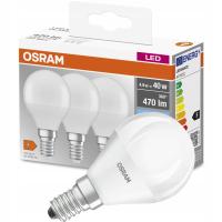 Шариковая светодиодная лампа E14 5W = 40W 4000K OSRAM 3-Pack