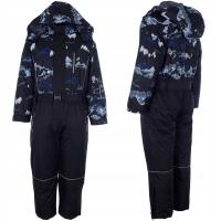 KOMBINEZON ZIMOWY J-376C8 JEDNOCZĘŚCIOWY PUCHOWY NARCIARSKI + POLAR 122/128