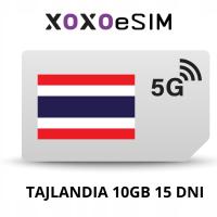 XOXO eSIM Internet Tajlandia 10GB na 15 dni