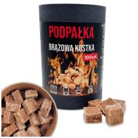 PODPAŁKA DO KOMINKA GRILLA PIECA ROZPAŁKA BRĄZOWA 100szt KOSTEK OPAKOWANIE