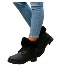 Детские ботильоны теплые трапперы для девочек зимняя обувь черный 12735