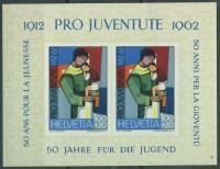Szwajcaria Helvetia blok 18 ** pomoc Pro Juventute rodzina dzieci art