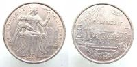 5039. POLINEZJA FRANCUSKA, 5 FRANKÓW, AL. 31mm