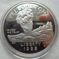 USA - 1 dolar - 1999 P - 125. rocznica Yellowstone - srebro