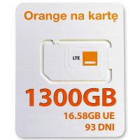 Мобильный интернет Orange LTE 5G 1300 ГБ 16,58 ГБ EU на 93 дня карта маршрутизатора