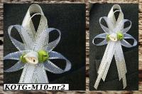 Kotyliony dla gości ,1szt. kremowo/kremowy/SREBRNY - KOTG-M10-NR02