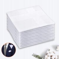 12SZT Poszetka biała bawełniana matowa Bawełniana torba na prezenty