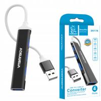 USB 3,0 концентратор сплиттер переходник порт сплиттер адаптер тонкий 4x USB