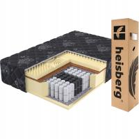 Materac 140x200 DARK exclusive H3 pocket stref MASUJĄCY kokos 24cm HEISBERG