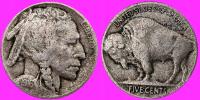 USA 5 CENTÓW 1916 FIVE CENTS INDIANIN BIZON U403