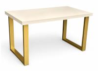 Stół rozkładany Prostokątny KASZMIR + ZŁOTE NOGI 90x160 do 260 cm