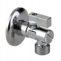 ZAWÓR KĄTOWY KULOWY Z FILTREM Z ROZETĄ 1/2-3/8