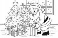 Giga, duża kolorowanka, megakolorowanka A0 XXL! Mikołaj z prezentami