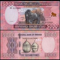 Rwanda 5000 Frank 2014 P-41 UNC