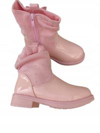 kozaki kozaczki botki AWARDS lakier różowe 32