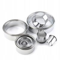 Wykrawacze metalowe OKRĄGŁE KOŁA KOŁO foremka 11 szt