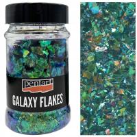 Płatki foli GALAXY Pentart 15g mieniące się połysk do złoceń ZIELONY SATURN