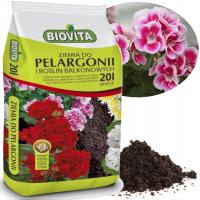 ZIEMIA PODŁOŻE DO KWIATÓW BALKONOWYCH I PELARGONI 50L BIOVITA