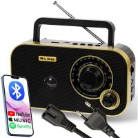 FM AM BLUETOOTH BLOW RA12 ЧЕРНОЕ И ЗОЛОТОЕ КУХОННОЕ РАДИО НА БАТАРЕЙКАХ