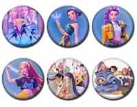 Przypinki HUNTRIX KPOP DEMON HUNTERS ŁOWCZYNI DEMONÓW przypinka 6szt