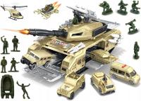 Zestaw wojskowy duży funkcyjny czołg + pojazdy wojskowe armia 4611