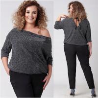 Elegancki Kombinezon BAL WESELE SREBRNA NITKA Plus Size (44-54) 5XL