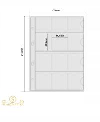 Страница для КЛАССЕРА на 12 больших монет A5 MEDIUM