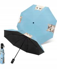 Automatyczny parasol Poręczny, niebieski koty dla dziecka