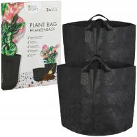 Zestaw 4 worków na rośliny, 20 L, z uchwytami, do ogrodnictwa