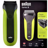 Braun Series 3 300 электробритва черный/лайм для мужчин