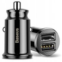 BASEUS mini зарядное устройство samochodwa быстрая 2xUSB 3.1 A