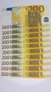200 euro banknoty do zabawy i nauki plik 50szt