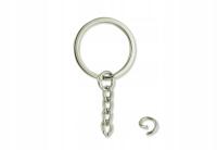 База для брелка 25 мм никель 100 шт-плоский круг, брелок