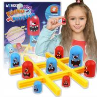 KOLOROWA GRA DLA DZIECI KÓŁKO I KRZYŻYK NOWA GENERACJA 3D POŁYKAJĄCE PIONKI