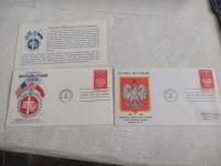 Koperty FDC 1000 lat Chrztu Polski USA